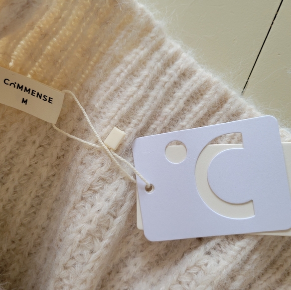 NWT COMMENSE Contrast Binding V-Neck Pocket Cardigan. Very Oversized! - Picture 4 of 10